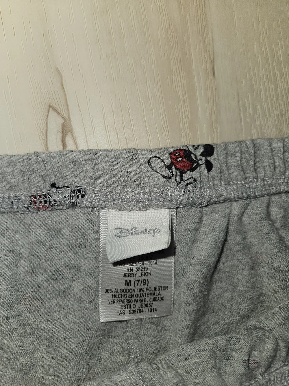 Disney Mickey Mouse Gray Lounge Pajama Shorts Womens M 7-9 Soft Knit Sleepwear